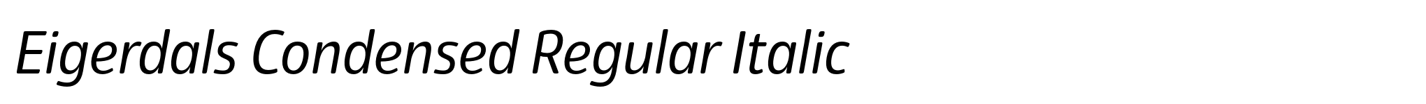 Eigerdals Condensed Regular Italic image